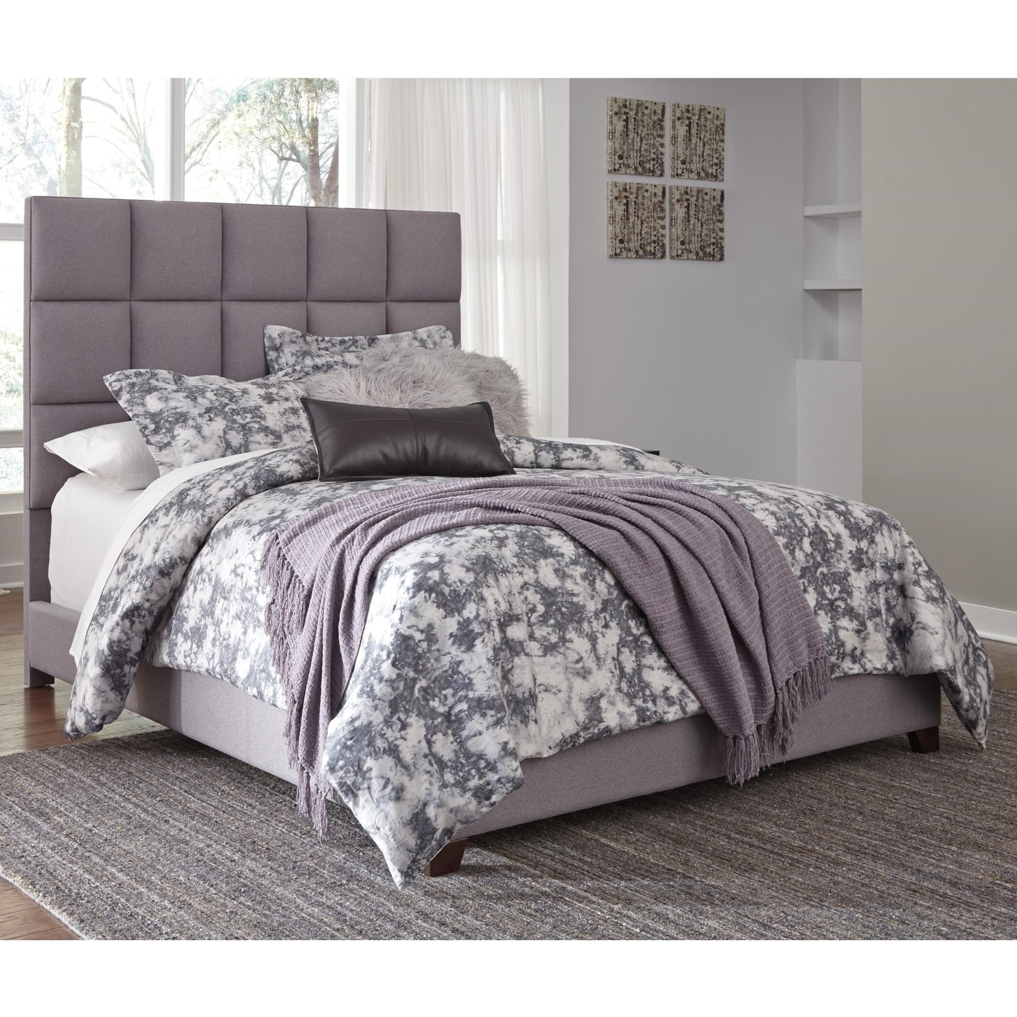 Ashley Signature Design Dolante 1328186 Queen Upholstered Bed in Gray